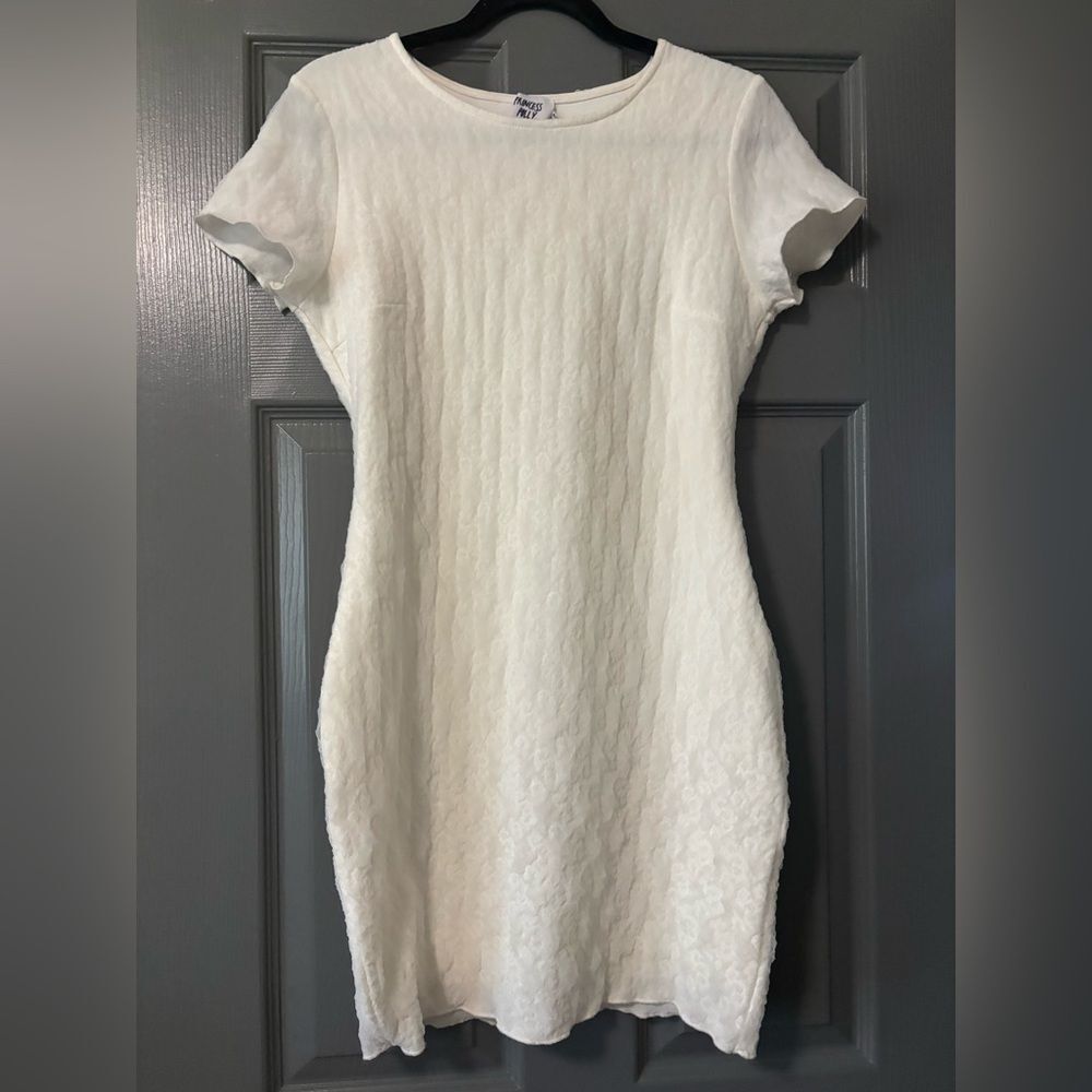 Princess Polly cap sleeve white mini dress size 8